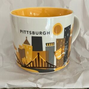 Pittsburgh Starbucks mug - Your are here collection- Yellow and Gray